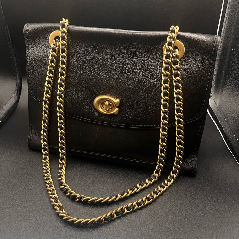 Coach Parker Leather Shoulder Bag